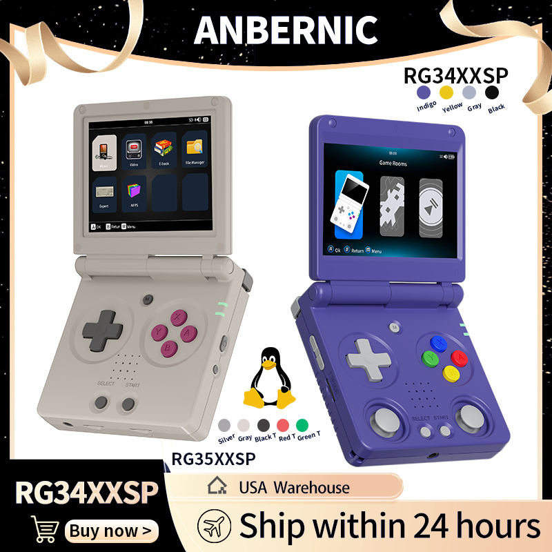 Retro Gaming Hub - Anbernic RG34XXSP RG35XXSP 플립 휴대용 게임