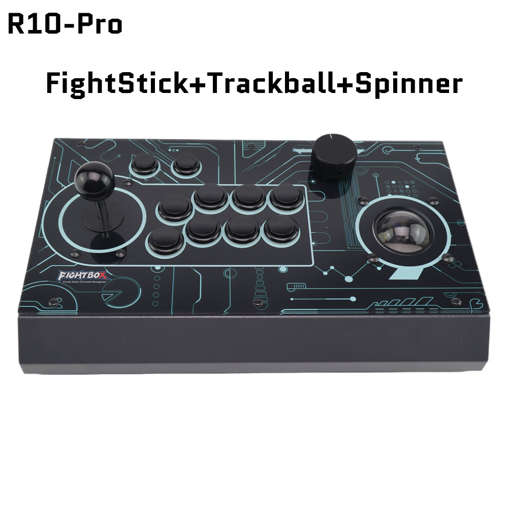 Retro Gaming Ps3 - FightBox R10-PRO 아케이드 파이트 스틱 트랙볼&스피너