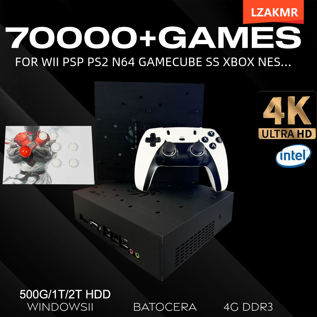 Retro Gaming Ps3 - 레트로 게임 콘솔 70000+ 게임 2TB