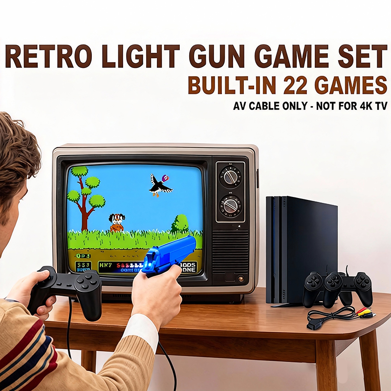 Retro Gaming Console Gun - PS 4 스타일 게임 콘솔 세트,