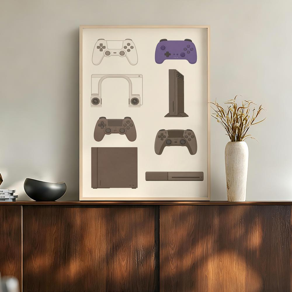 레트로 게임 콘솔 포스터, 향수를 불러일으키는 디자인, - Retro Gaming Wallpaper 리뷰 및 가격