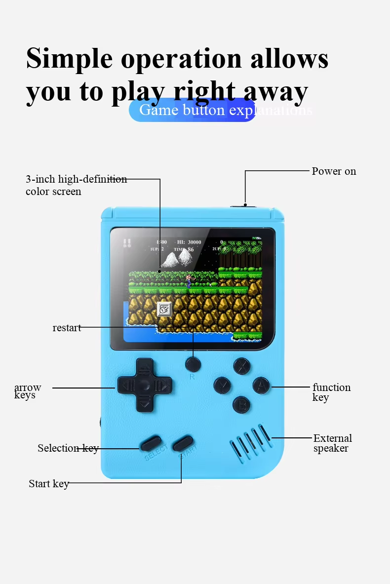 400가지 미니 게임이 내장된 휴대용 레트로 비디오 게 - Retro Gaming Hub 리뷰 및 가격