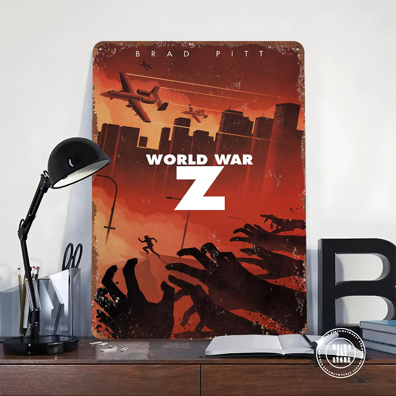 World War Z 대체 금속 포스터 맞춤형 벽 예술 - World Of Retro Gaming 리뷰 및 가격