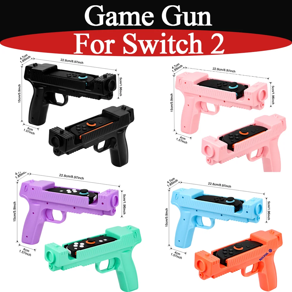 새로운 스위치2용 내마모성 체감형 게임 건 1쌍 4가지 - Retro Gaming Gun 리뷰 및 가격
