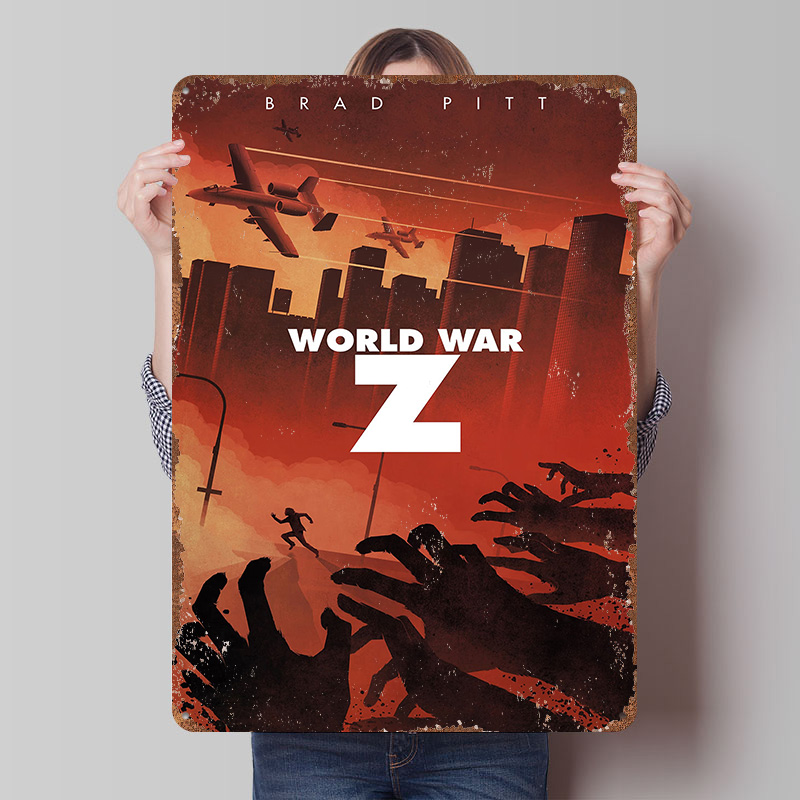 월드 워 Z 대체 포스터 맞춤형 빈티지 금속 간판 벽  - World Of Retro Gaming 리뷰 및 가격
