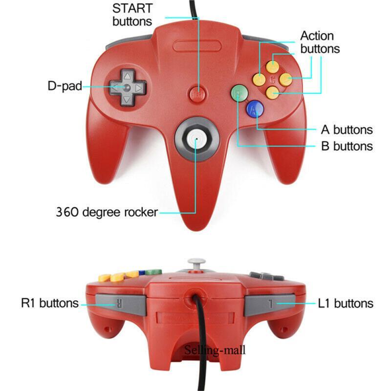 N64 컨트롤러 클래식 USB 유선 원격 게임 패드 게 - Retro Gaming Realm 리뷰 및 가격