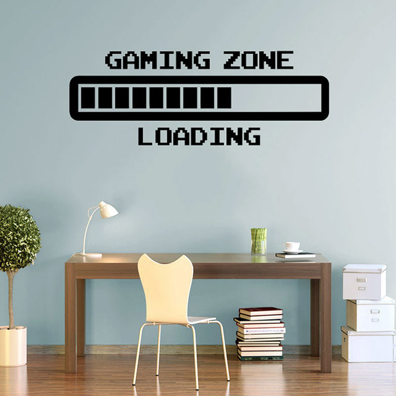 게임 존 레트로 로딩 월 아트 스티커, 게이머 비닐 데 - Retro Gaming Wallpaper 리뷰 및 가격