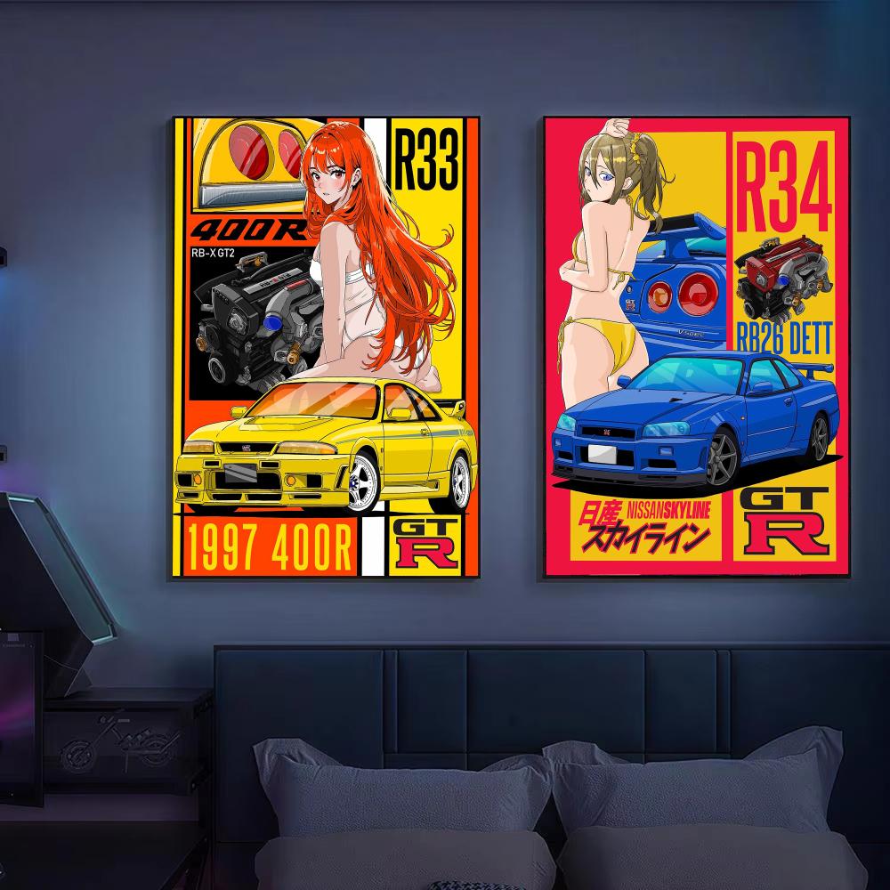 레트로 JDM 자동차 문화 포스터, 현대적인 미적 감각 - Retro Gaming Wallpaper 리뷰 및 가격